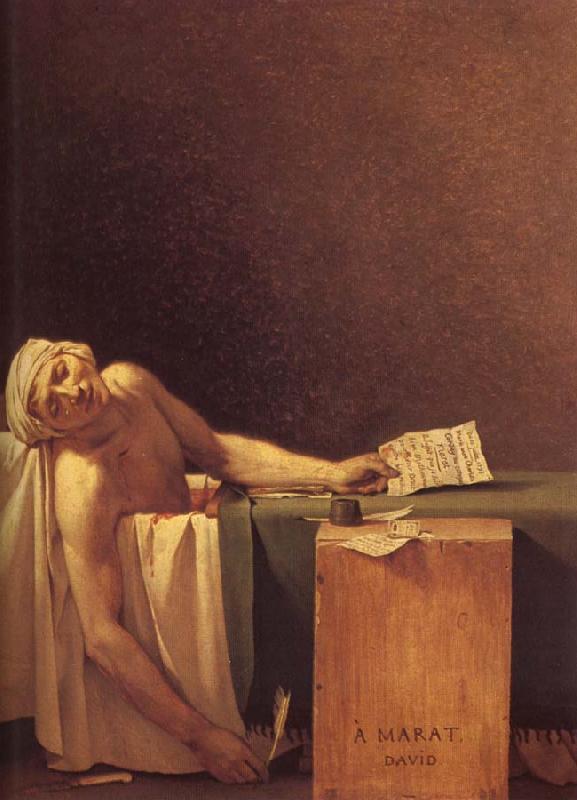 Jacques-Louis David The death of Marat Sweden oil painting art